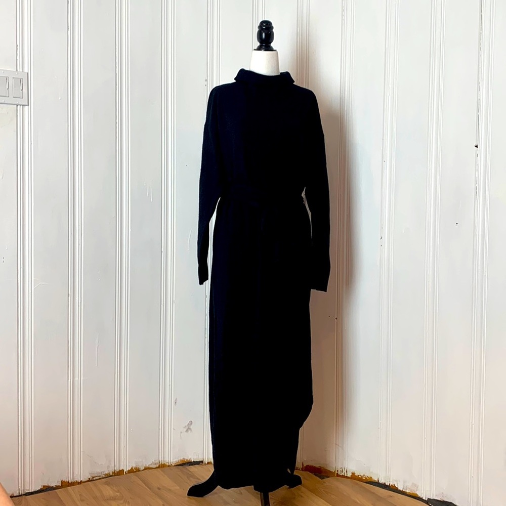 New with tag ELOQUII black knit funnel neck maxi dress